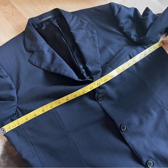 Ermenegildo Zegna Wool Sport Coat Blazer 52 Pinstripes - Picture 5 of 11